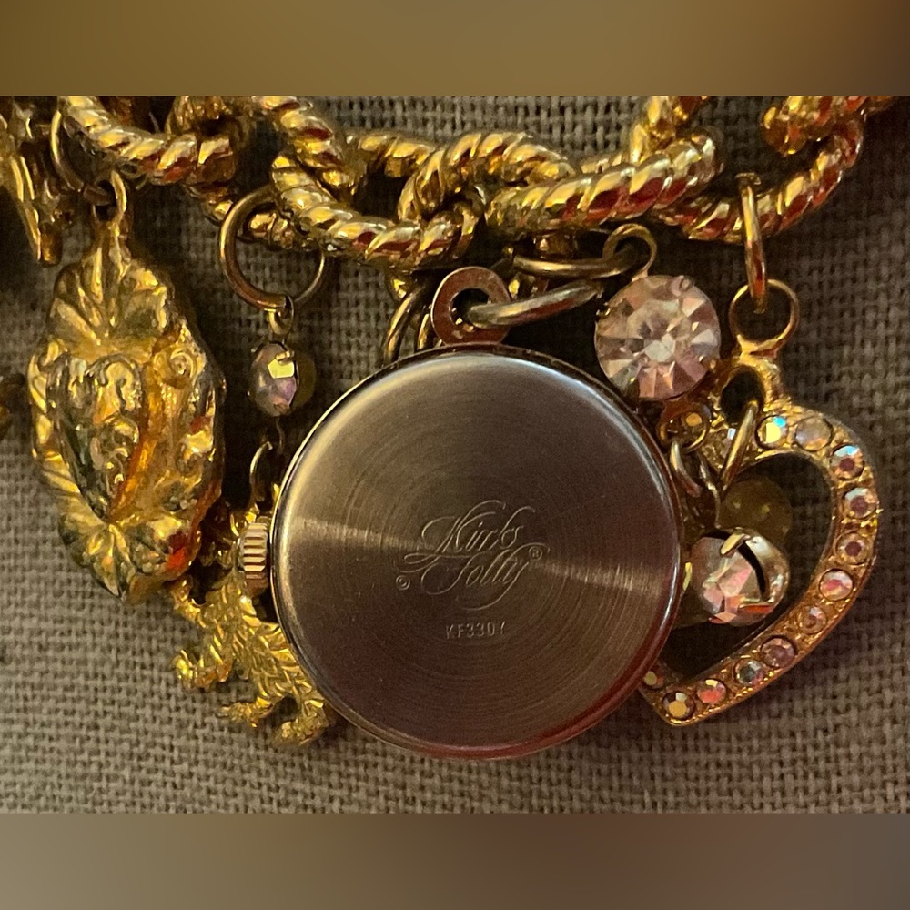 Kirk’s Folly: women’s bracelet and watch heart moon gold tone 10 1/2 “inches. - Picture 5 of 7
